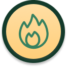 Flame Icon - Call for reliable Air Conditioning replacement in Pottsboro TX.