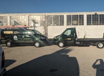 Webb's  trucks ready for dispatch to fix AC and electrical problems in Prosper